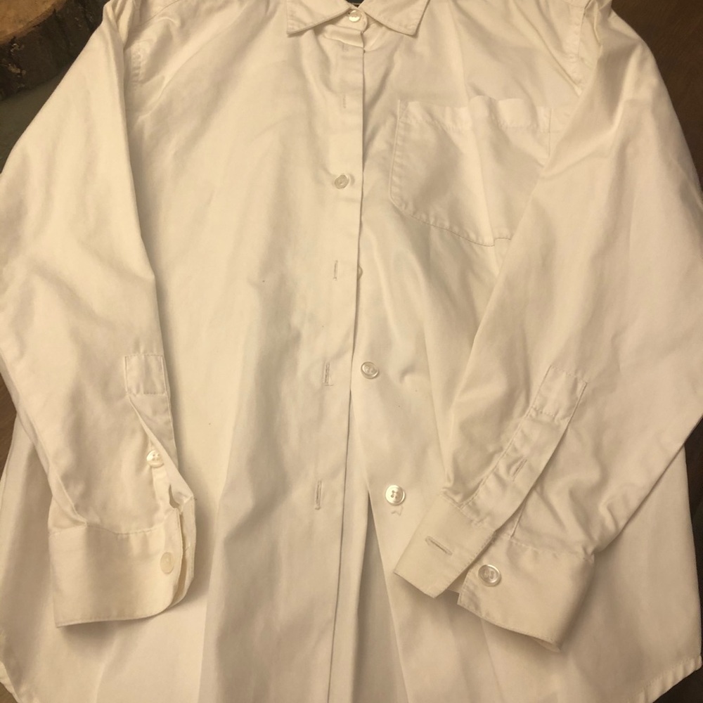 Liz Claiborne ladies white cotton blouse - size SM